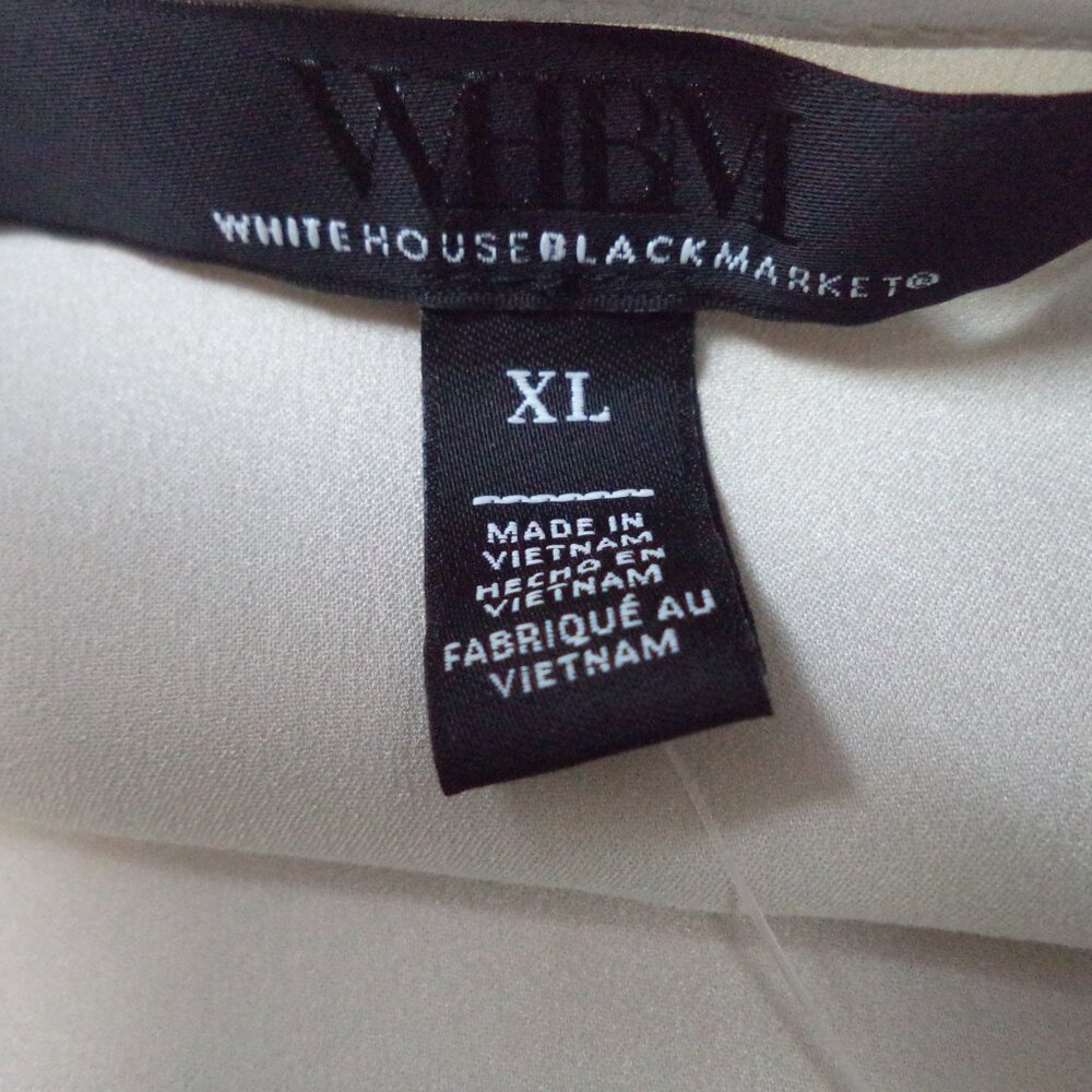 White House Black Market WHBM Satin cream top blouse NEW NWT Size Sz X-Large XL - Picture 13 of 14